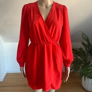 Red Wrap Dress | Size Small